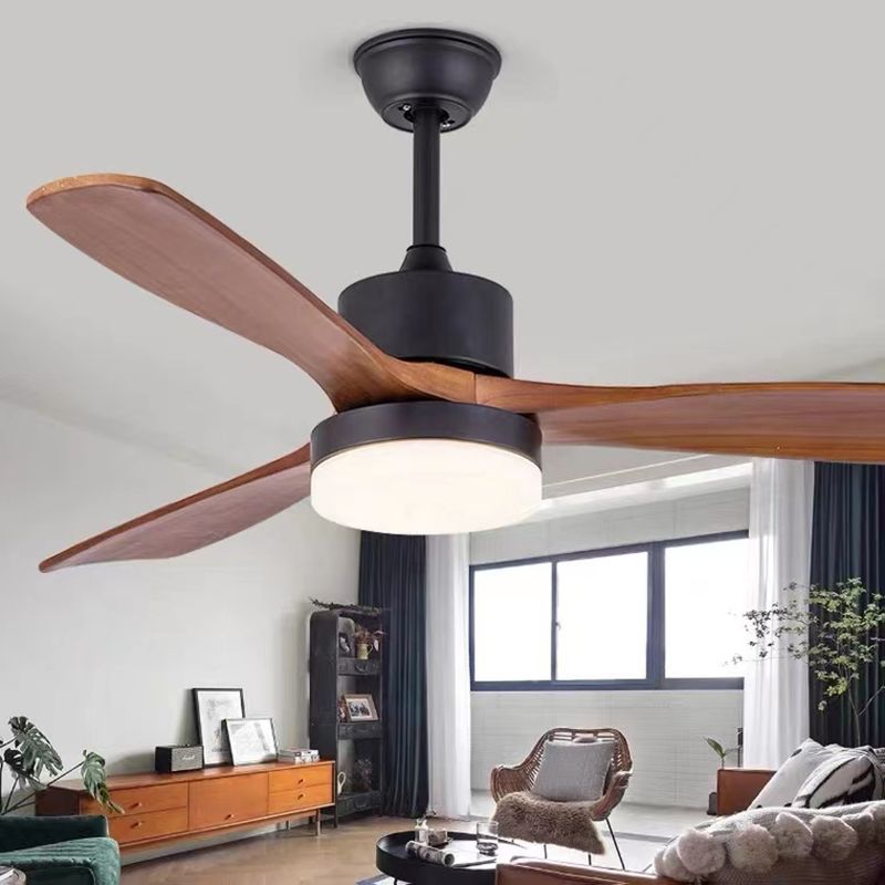 Modern Simple Ceiling Fan Lamp Round Shape LED Ceiling Fan Light for Bedroom