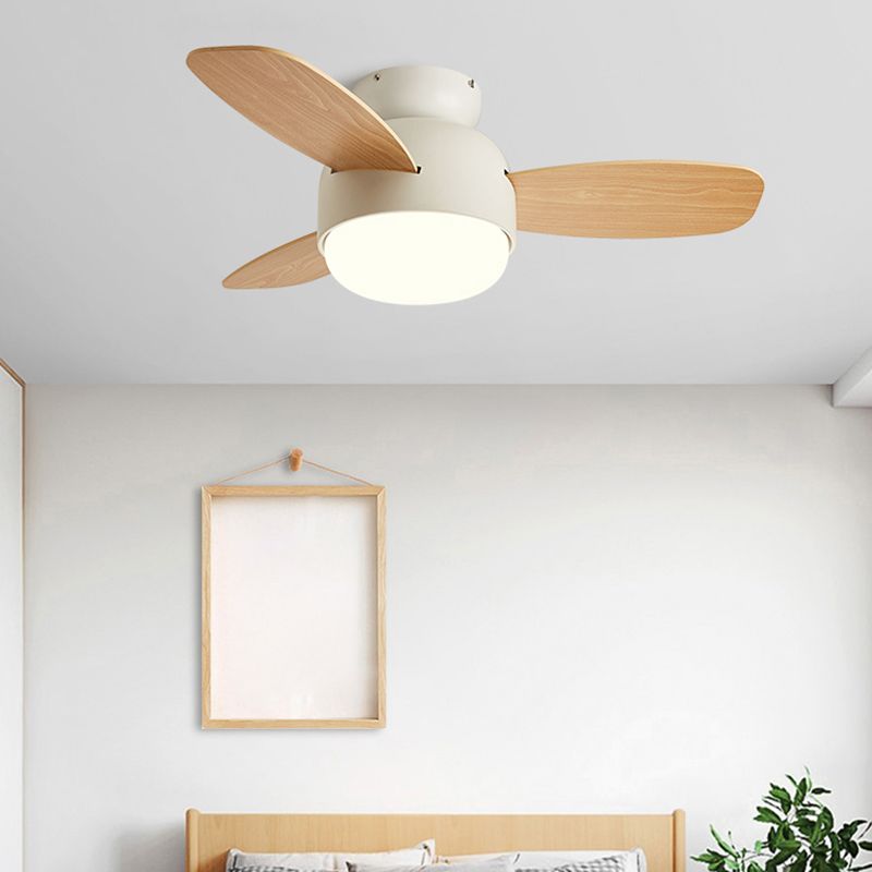 Metal Fan Shape Ceiling Fans Kid Style 1 Light Flush Ceiling Fan