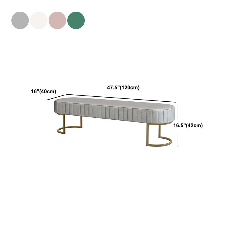 Modern Solid Color Seating Bench Upholstered Entryway and Bedroom Bench with Cushioned