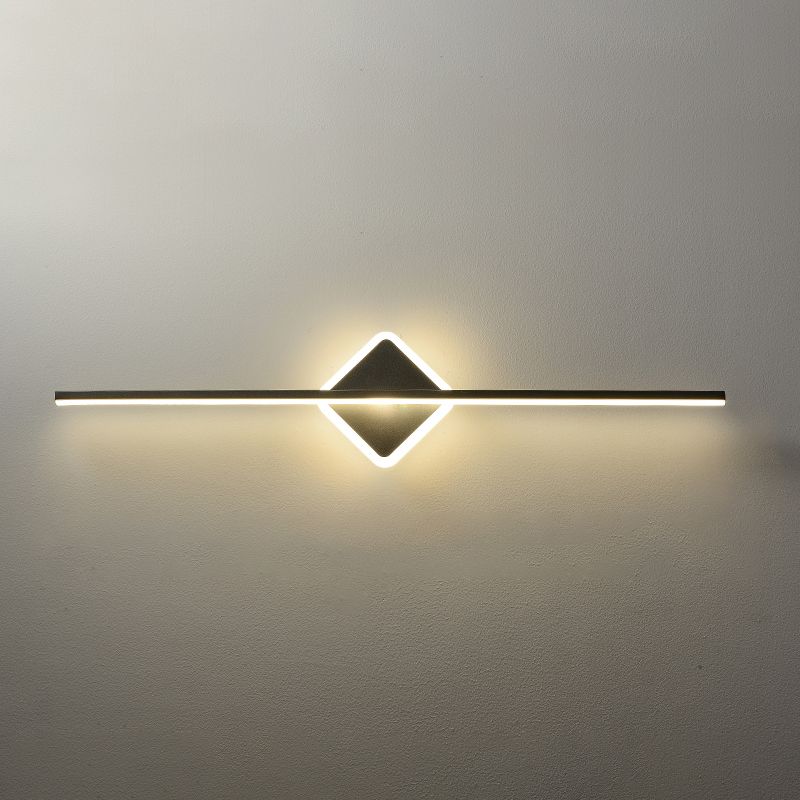 Lichte luxe metaal ijdelheid licht geometrie led ijdelheid lamp met acryl schaduw voor slaapkamer