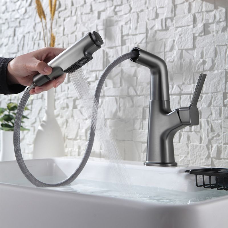 1 Handles Contemporary Vessel Sink Faucet 1 Hole Faucet for Bathroom