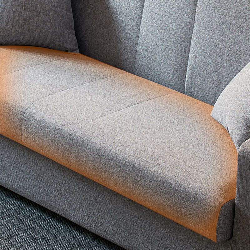 Contemporary Square Arm Slipcovered with Storage Cotton Seating