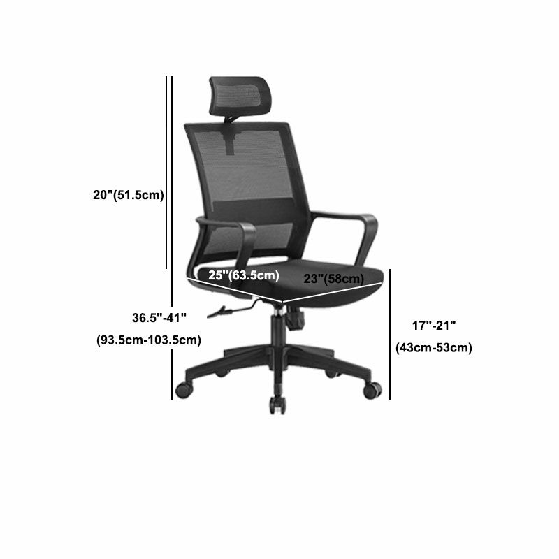 Workspace Office Chair Seat and Mesh in Black Slide Desk Chair