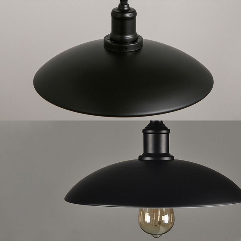 1 Copertura in pentola leggera a sospensione in stile industriale Metal Appeding Illuminazione per soggiorno