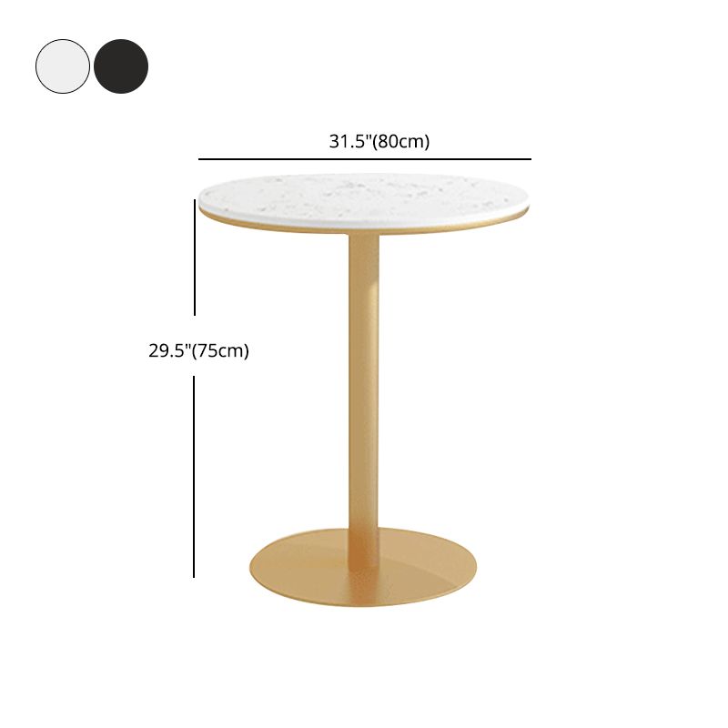 1/2/5 Pcs Metal Glam Style Dining Room Set with Round Table Dinette Set