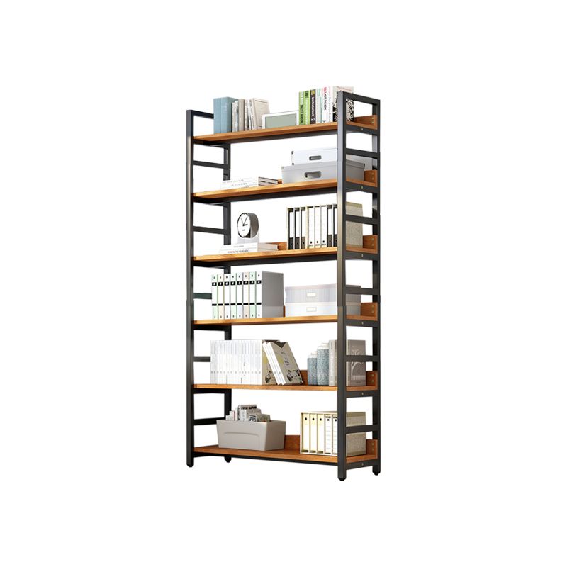 Modern Style Open Back Bookshelf Engineered Wood Bookcase for Office