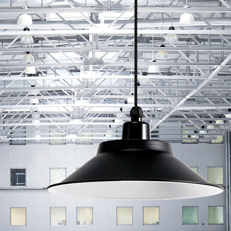 1-Light Cone Shade Pendant Lamp, Contemporary Industrial Metal Hanging Light