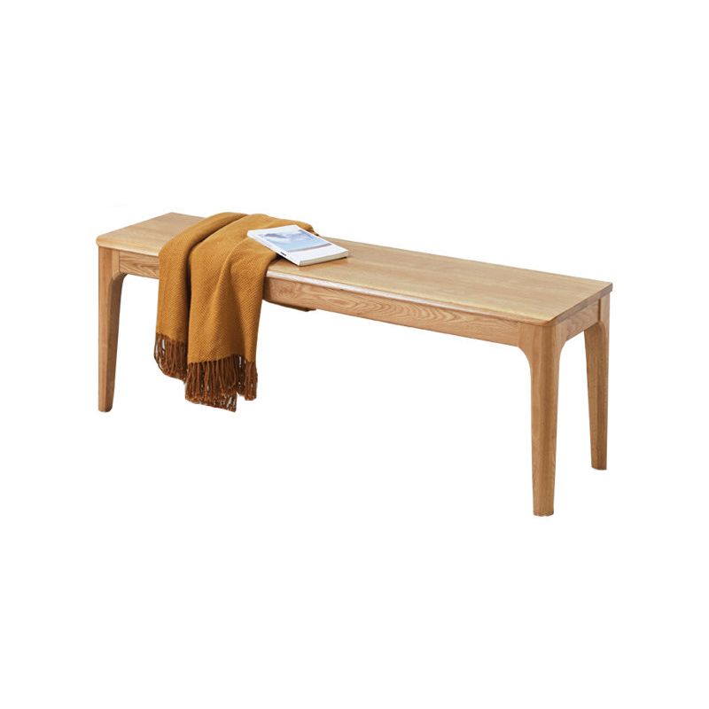 Modern Solid Wood Seating Bench 11.8" W Ottoman Bench with Legs