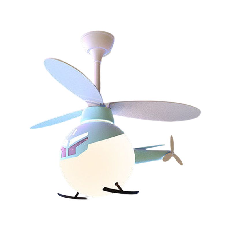 Cartoon Style Ceiling Fan Lamp 6th Gears Adjustment Ceiling Fan Light for Children Room