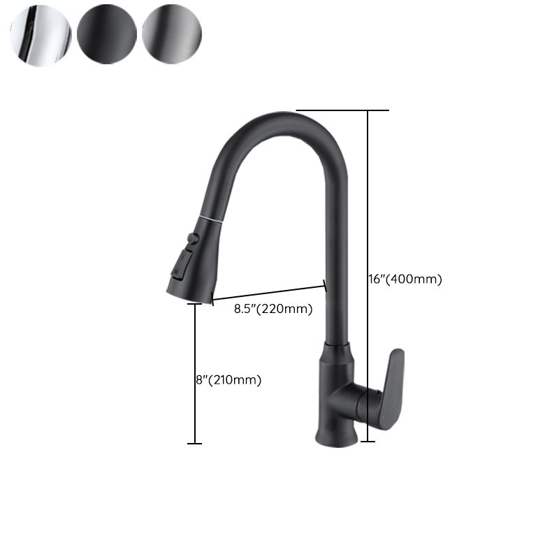 Modern Plain Kitchen Faucet Gooseneck Standard Kitchen Faucets