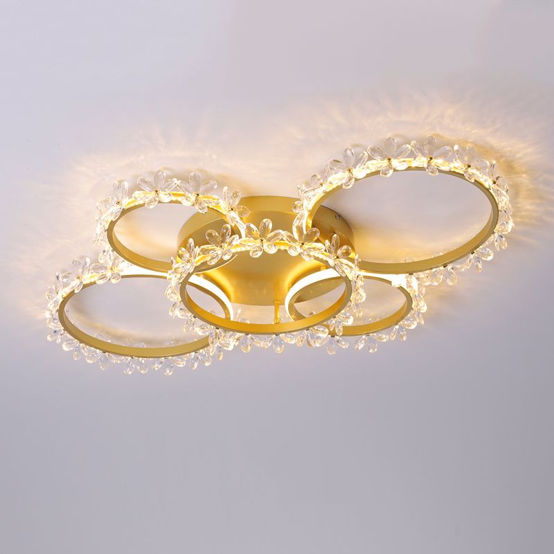 Modern Round Ceiling Light Fixture Metal Multiple-Light Ceiling Light