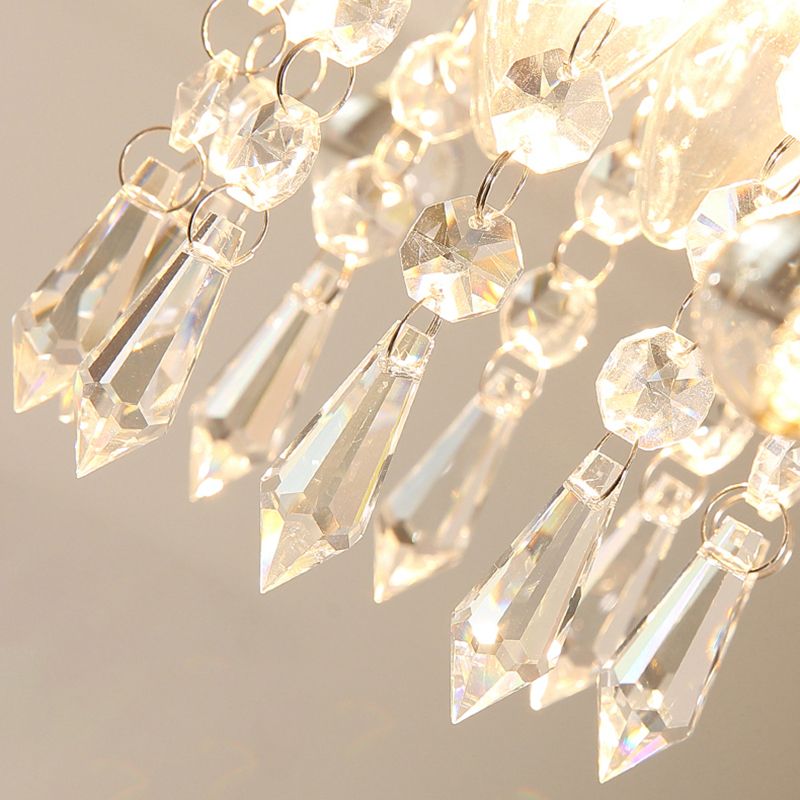 Creative Crystal Ceiling Light Household Flush Mount Light Fixture for Bedroom