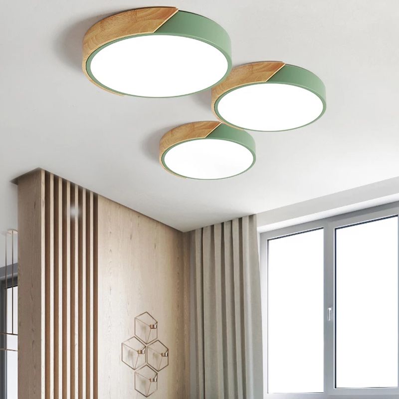 Geometric Shape Flush Mount Nordic Style Ceiling Mount Light Fixture for Living Room