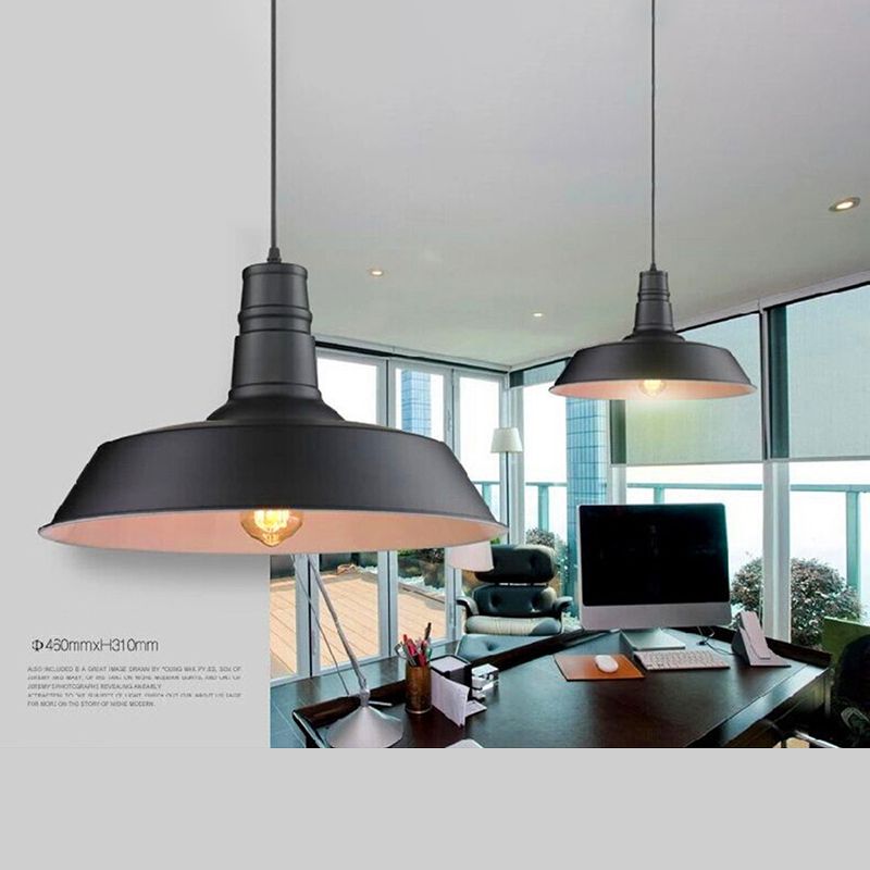 Luci a pendente ombreggiata Funishing in stile industriale Metal Commercial Cittient Lighting