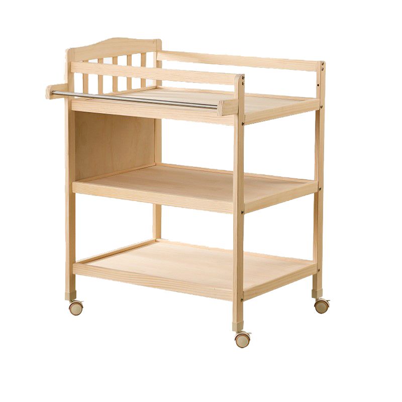 Solid Wood Baby Changing Table with Storage Changing Table Arch Top