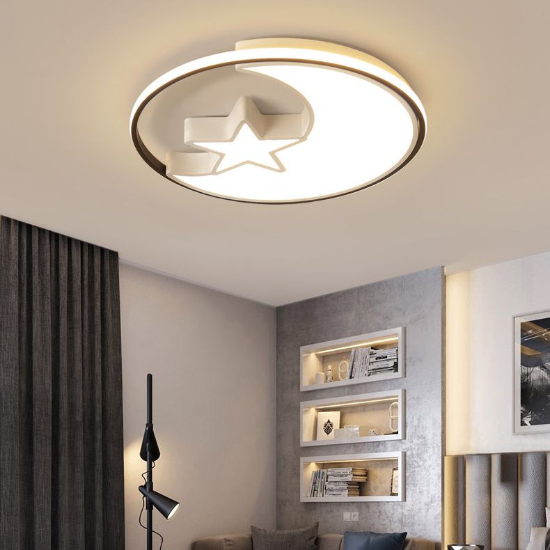 Kids Star Flush Mount Light Metal Ceiling Light Fixture for Bedroom