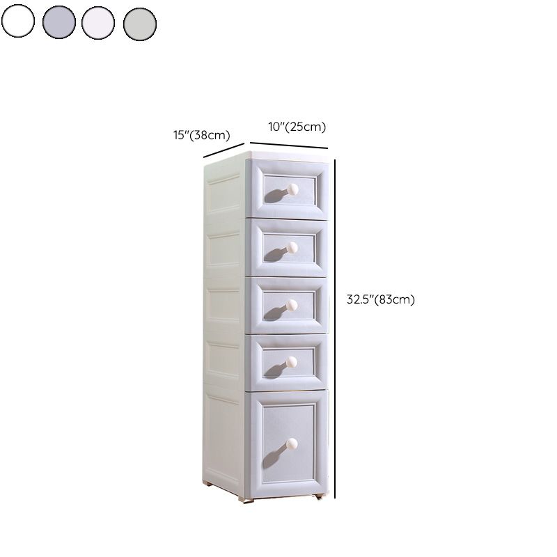 Scandinavian Vertical Plastic Baby Dresser with Drawers for Bedroom