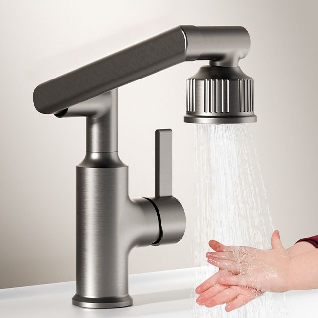 Cross Handles Vessel Sink Faucet Swivel Spout Sink Bathroom Faucet