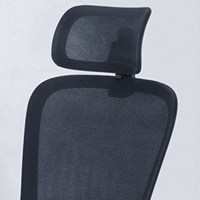 Modern Mesh Office Chair Black / Grey Fixed Armrest Desk Chair with Wheels