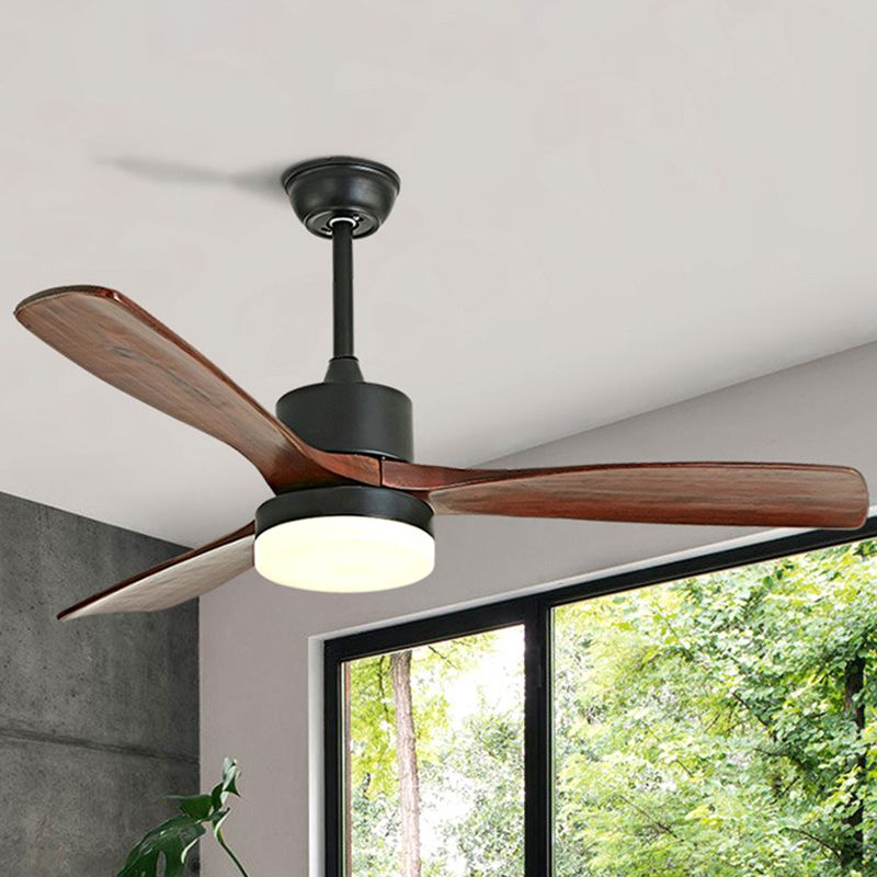 Nordic Ceiling Fan Light Fixture Wooden LED Ceiling Lamp for Bedroom