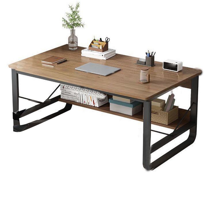 Rectangular Industrial Office Desk 60" Wide Home Wooden Writing Desk