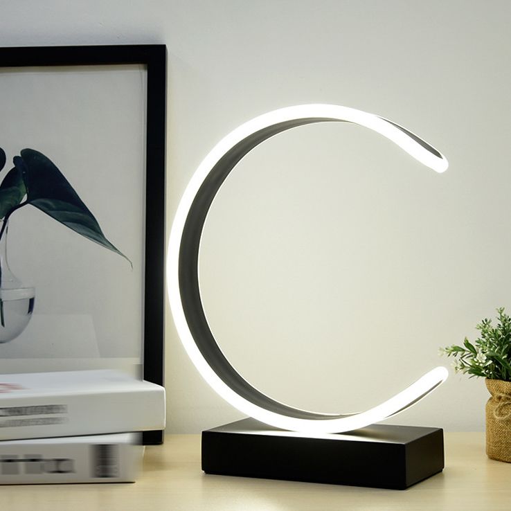 Aluminum LED Table Lamp Nordic Style Circle Modern Table Light for Living Room