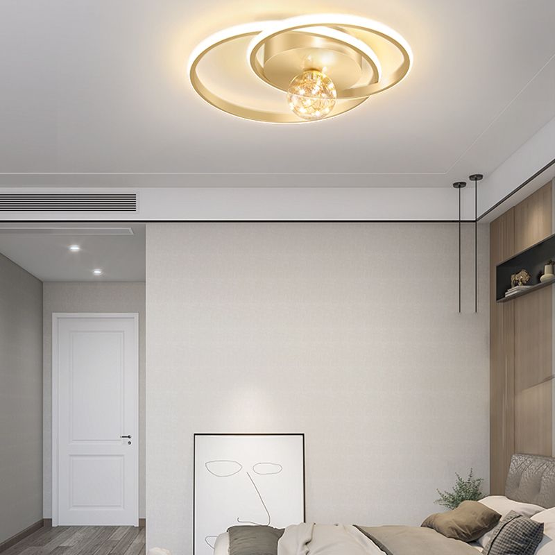 Gypsophila LED Flush Mount Light with Acrylic Shade Round Modern Ceiling Lamp