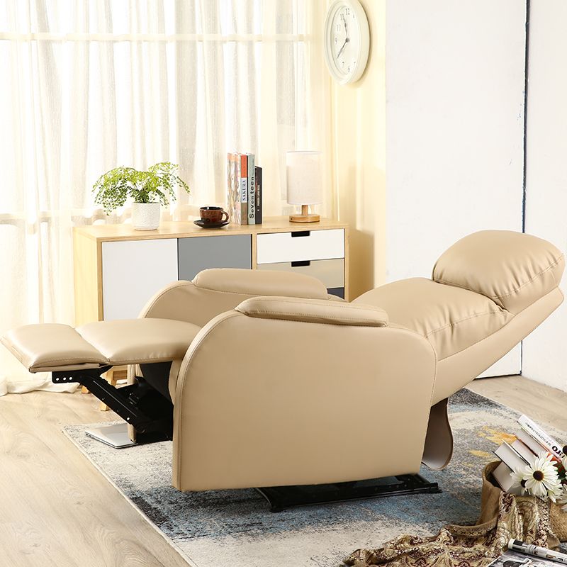 Traditional Leather Recliner Upholstered Solid Color Recliners