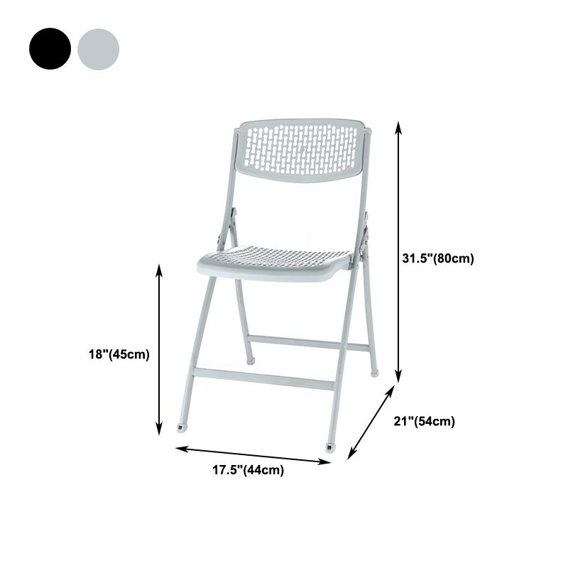 Modern Plastic Office Chair Armless No Wheels Low Back Office Chair