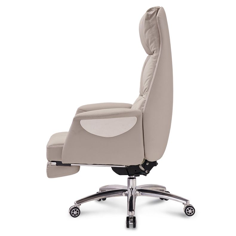 Modern Leather Executive Office Chair High Back Upholstered Desk Chair with Footrest