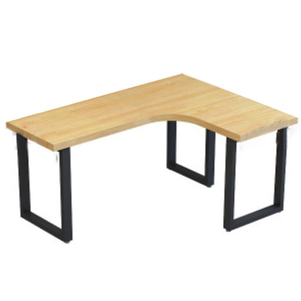 Metal and Wooden Writing Desk Industrial L-Shape Office Desk for Office