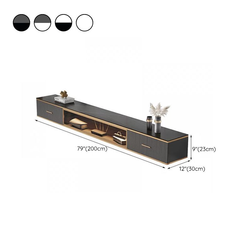 Modern Style Wall-mounted TV Console Slate TV Stand with Drawers