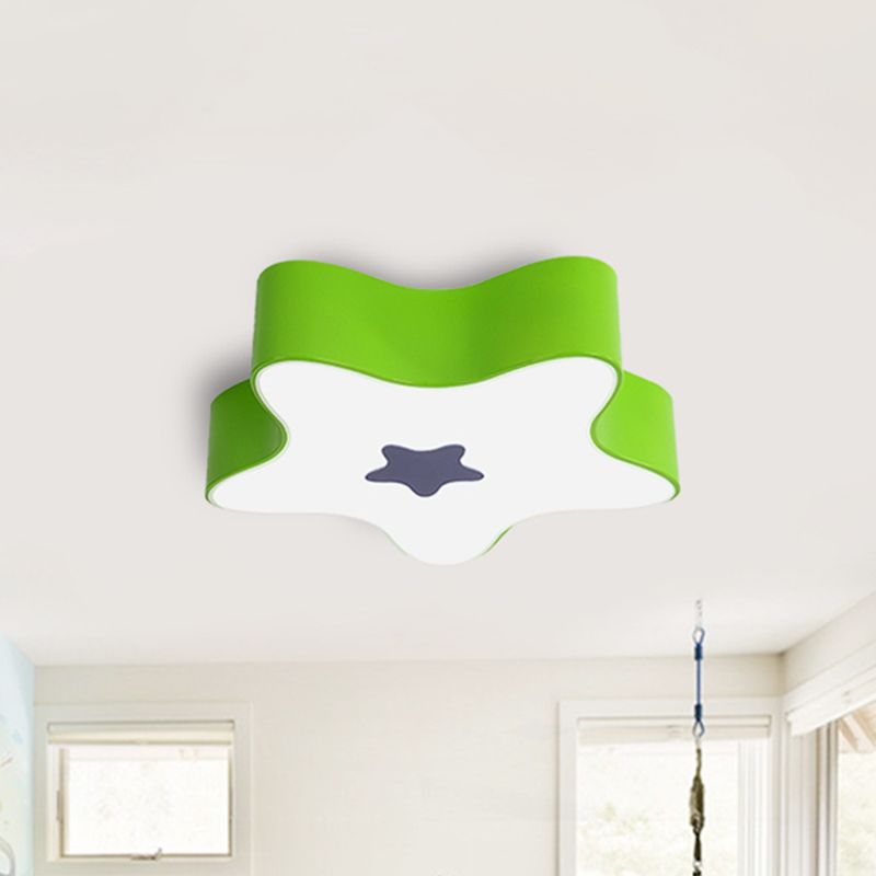 Modern Cartoon Ceiling Mount Light Acrylic Metal Flush Light for Game Room