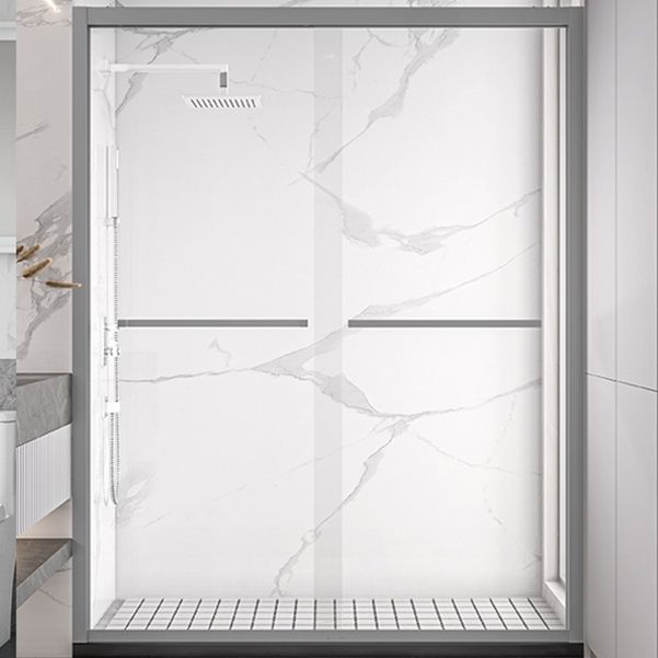 Modern Double Sliding Shower Door Frame Clear Metal Shower Bath Door