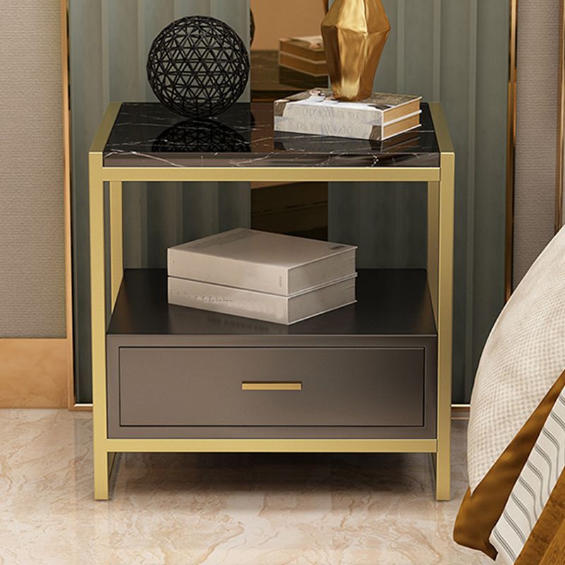 Drawers Included Bedside Cabin Contemporary Night Table for Bedroom