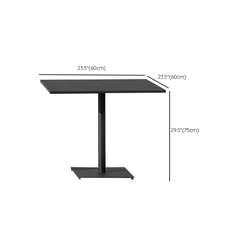 Modern Outdoor Dining Table UV Resistant Patio Table with Metal Base