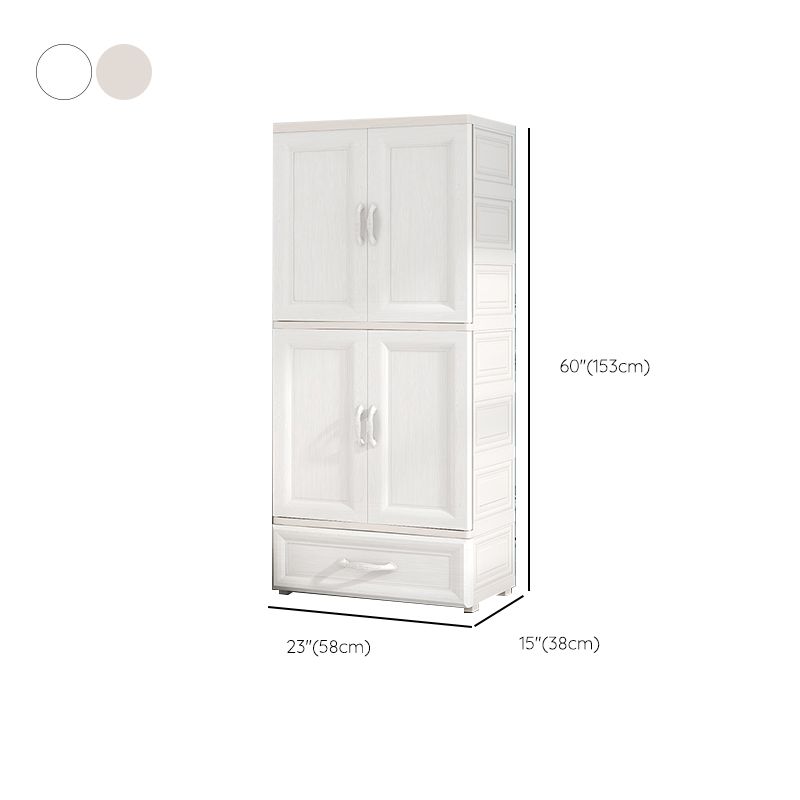 Modern Style Plastic Kid's Wardrobe Door Included Armoire Cabinet for Bedroom