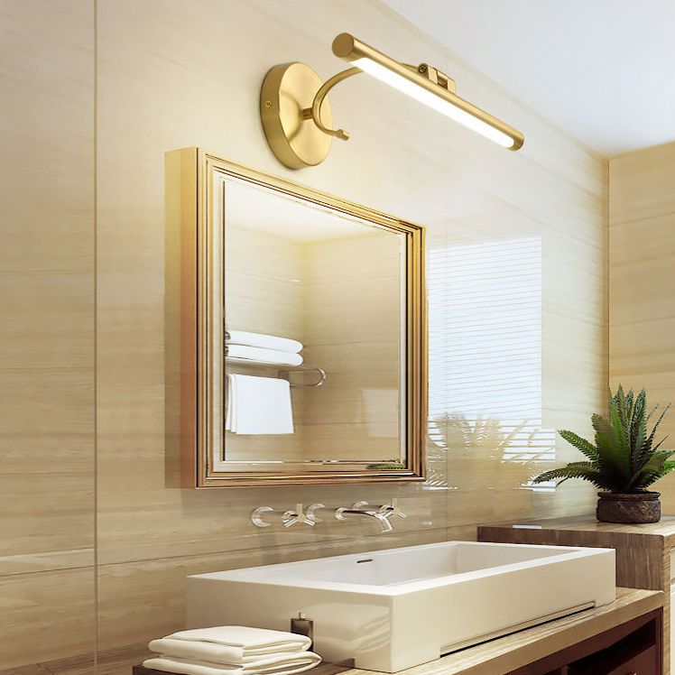 Retro Messing Spiegelschrank Badezimmer Wandleuchte Metall Linear Schatten LED Umgebungswaschtische Beleuchtung