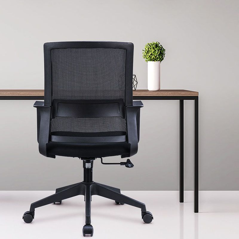 Workspace Office Chair Seat and Mesh in Black Slide Desk Chair