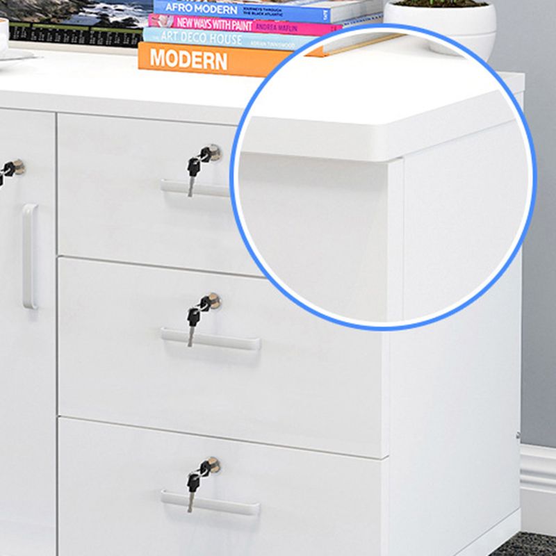 Modern Cabinet Wood with Locking Drawers and Storage Filing Cabinet