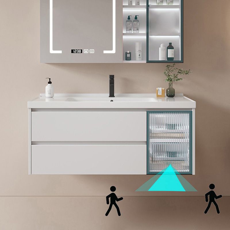 Modern Sink Vanity Solid Color Wall Mount Vanity Cabinet for Bathroom