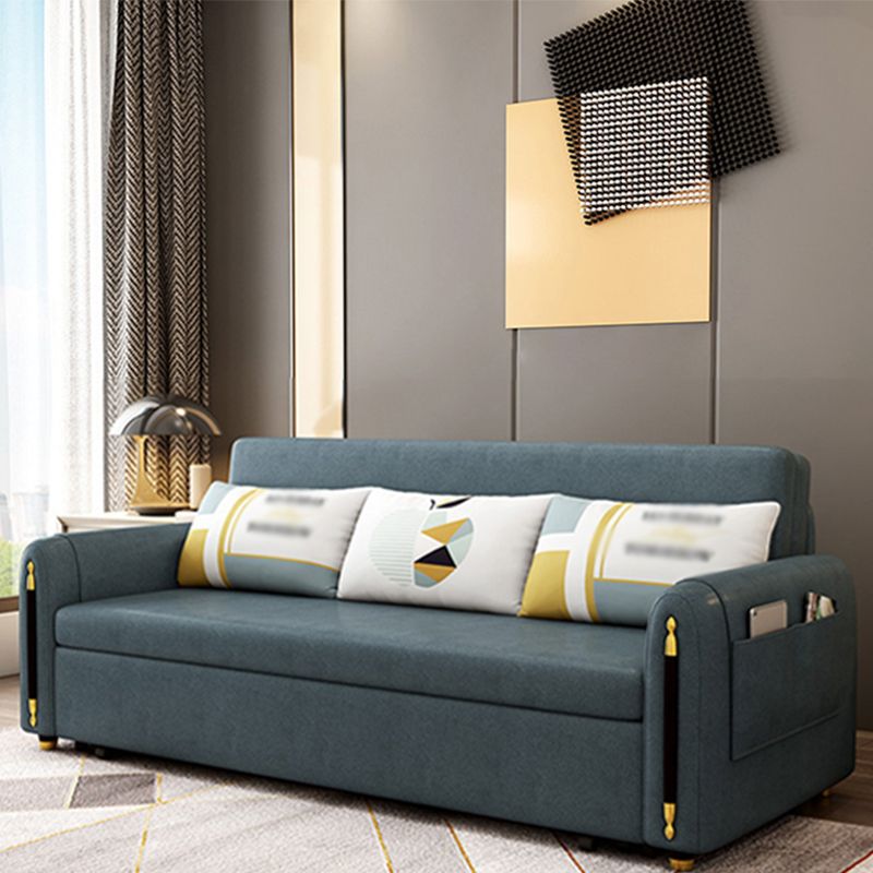 Contemporary Sofa Bed with Pillows and Storage for Apartment 35.43"