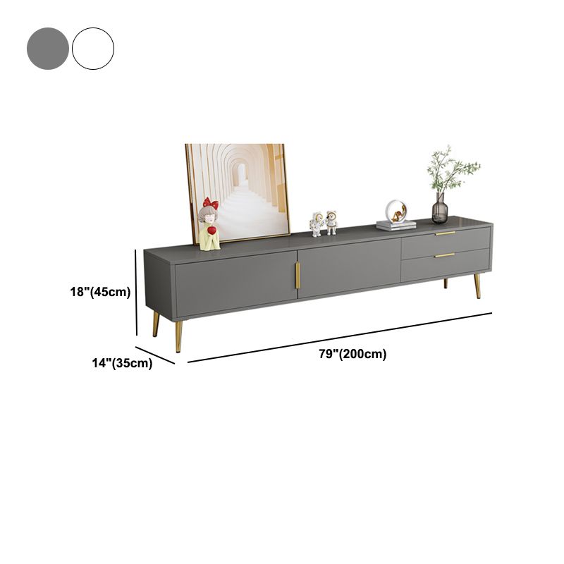 Glam Engineered Wood TV Stand Console Enclosed Storage TV Console