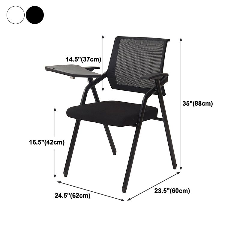 Mid Back Mesh Conference Chair Modern Fixed Arms Office Chair  for Home Office