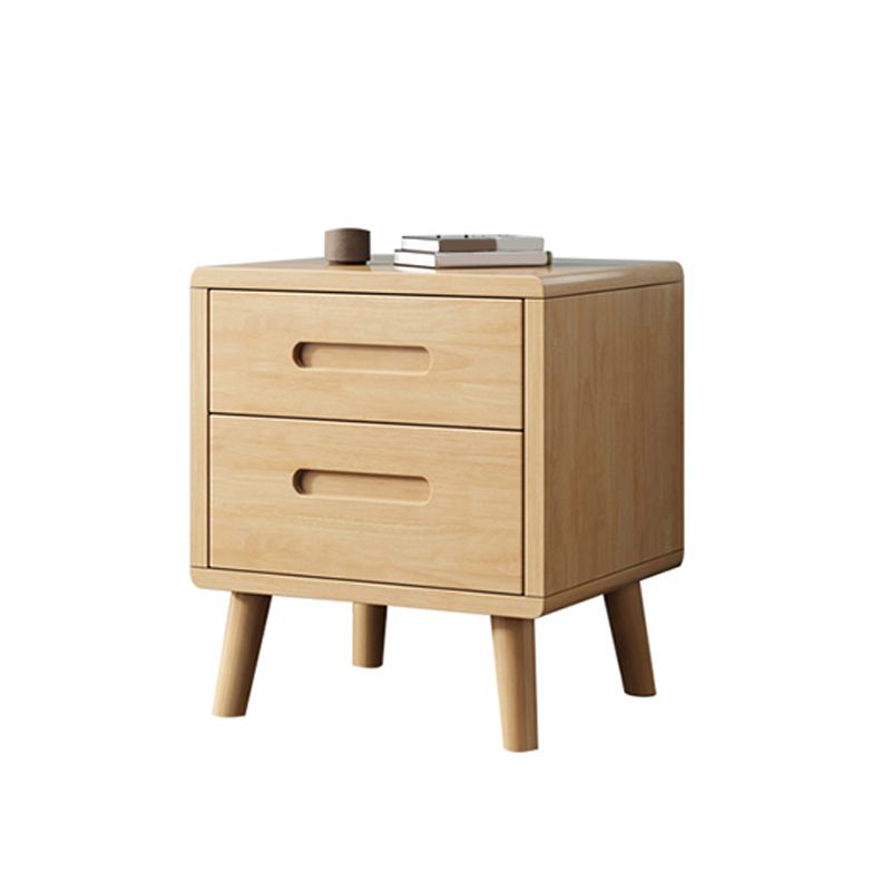 Wooden Accent Table Nightstand Modern Nightstand with Drawers