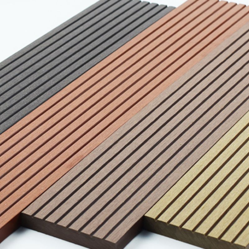 Outdoor Floor Patio Stripe Composite Wooden Water-resistant Deck Plank