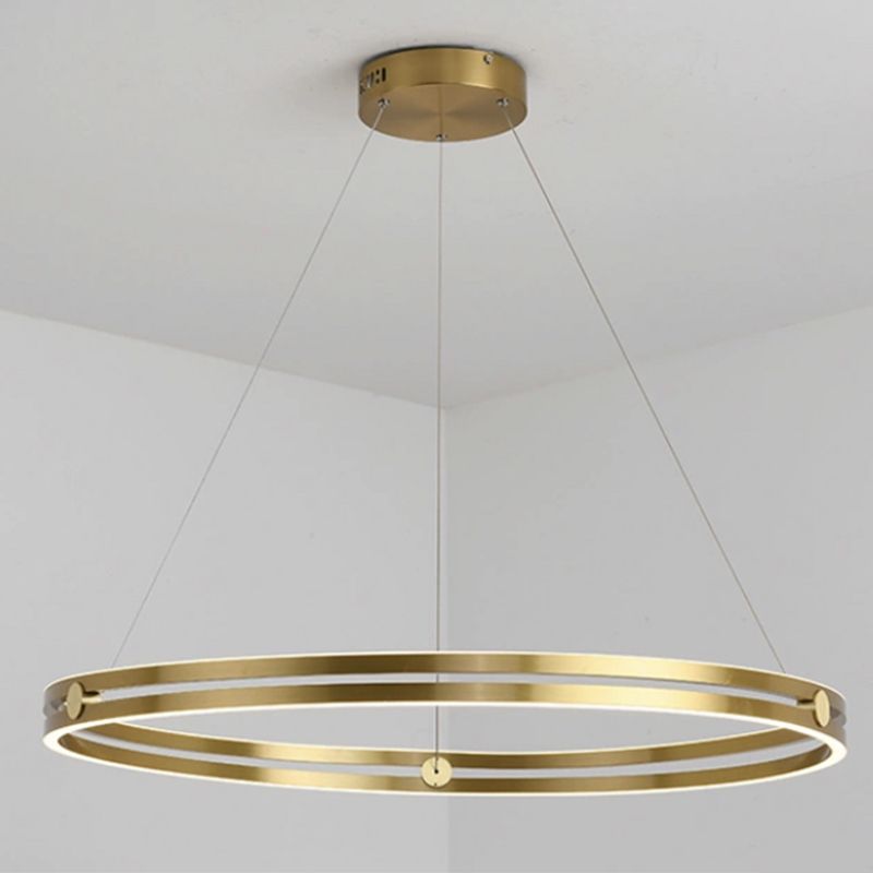 Metal Chandelier Light Fixture Ring Simple LED Ceiling Chandelier Pendant