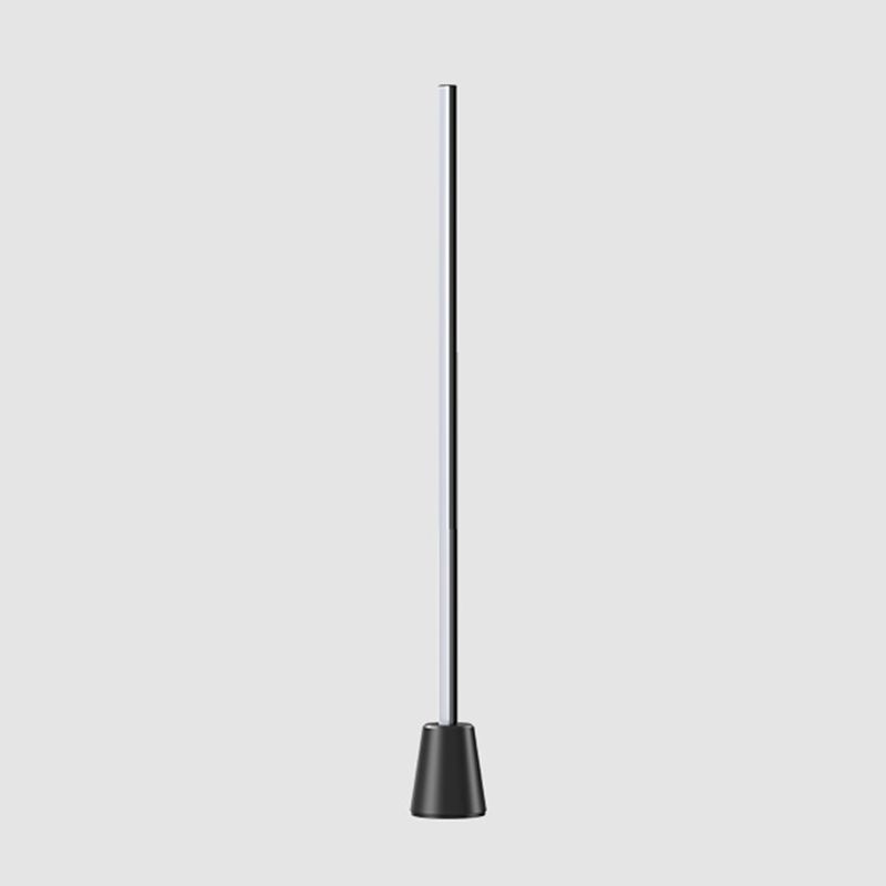 1 Light Linear Floor Lamps Contemporary Metal Floor Lamps for Living Room in Black