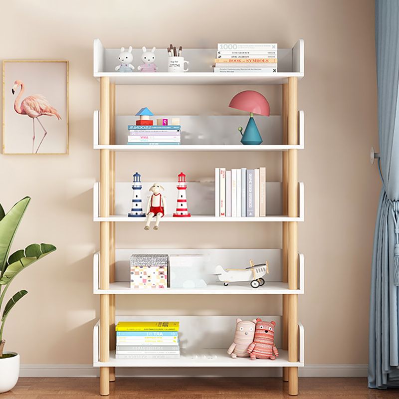 Modern Bookshelf Open Back Engineered Wood Bookshelf with Shelves for Home Office