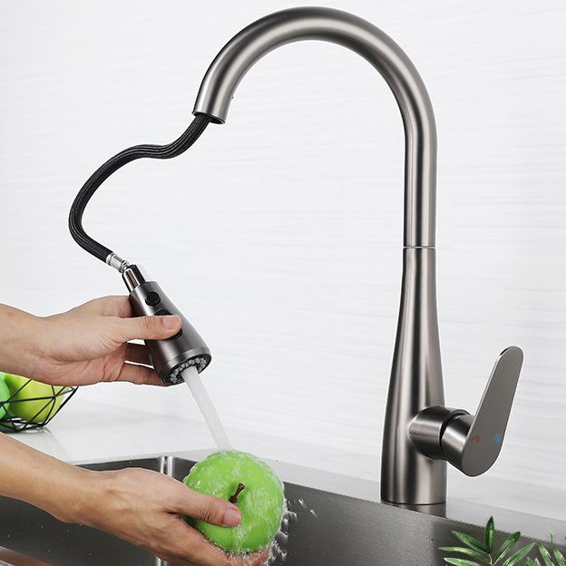 Modern Pot Filler Stainless Steel Pull down Faucet Swivel Spout Kitchen Bar Faucet